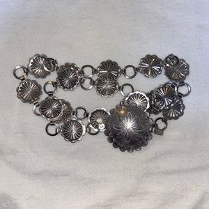 Western metal wrap belt